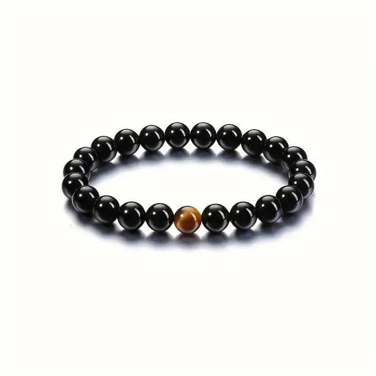 Crystal Black Tourmaline & Tiger Eye Bracelet – Pack of 2